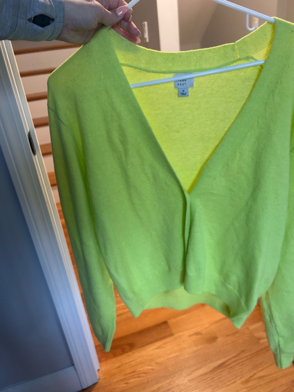 a new day Neon Lime V-Neck Cardigan